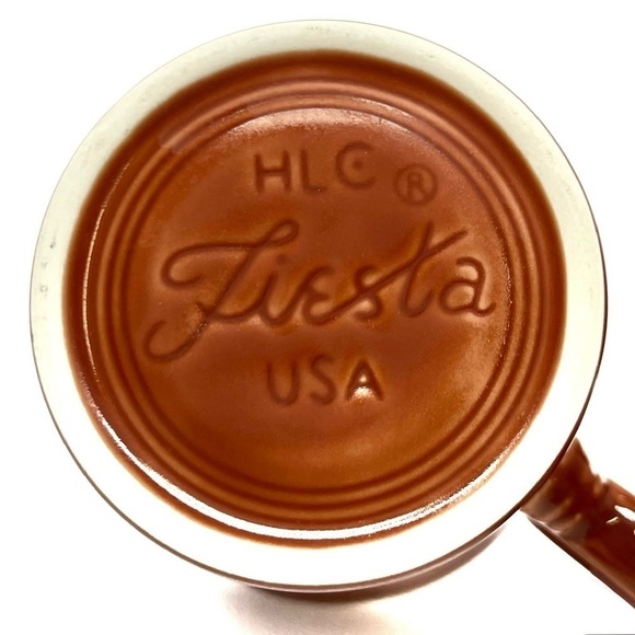 Fiestaware Set of 2 Paprika Coffee Mugs Ring Handle Fiesta Ware Cups Retired - Picture 6 of 7